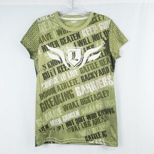 Legendborne Cant Stop Obstacle Course Training Tech Tee Small Green OCR Athletic